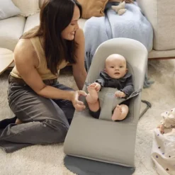 BabyBjörn Balance Soft Wipstoeltje Geweven Jersey Tri-Fabric - Zandgrijs