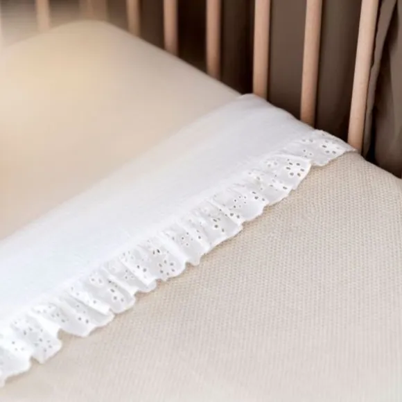 Baby's Only Calm Ruffle Wieglaken - 80 x 100 cm - Wit