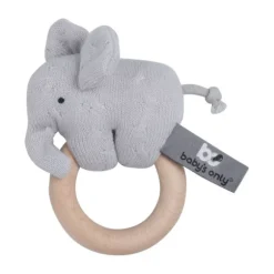 Baby's Only Classic Olifant Houten Rammelaar Stonegreen