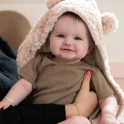 Baby's Only Snow Wikkeldeken Met Oortjes - Oud Roze