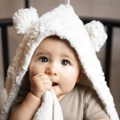 Baby's Only Snow Wikkeldeken Met Oortjes - Oud Roze