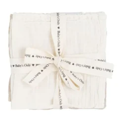 Baby's Only Tender Monddoekje - 3-Pack - 30x30cm - Beige / Linen