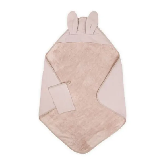 Bamboom Badcape met Washand - Duo Set Waffle - 75x75 cm