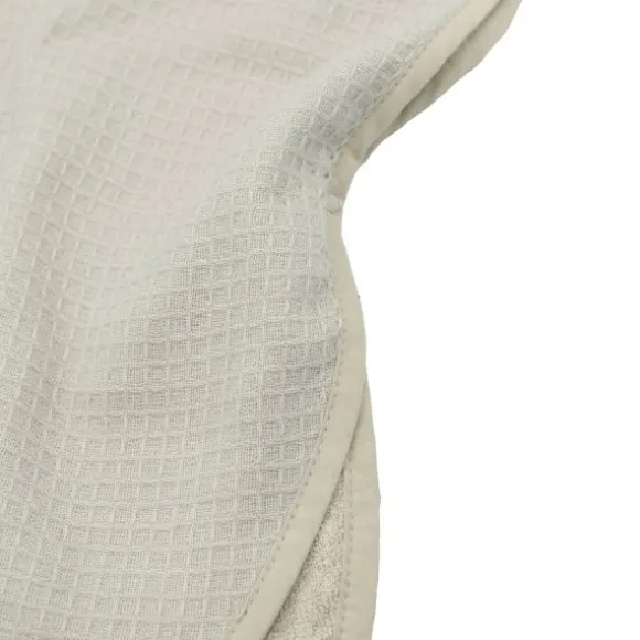Bamboom Badponcho Baby 0–2 Jaar - Bamboe Wafel Terry - Warm White