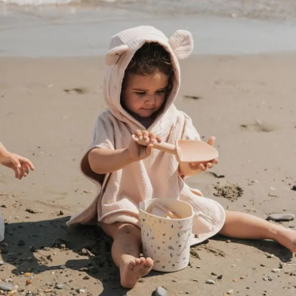 Bamboom Badponcho Baby 0–2 Jaar - Bamboe Wafel Terry - Warm White