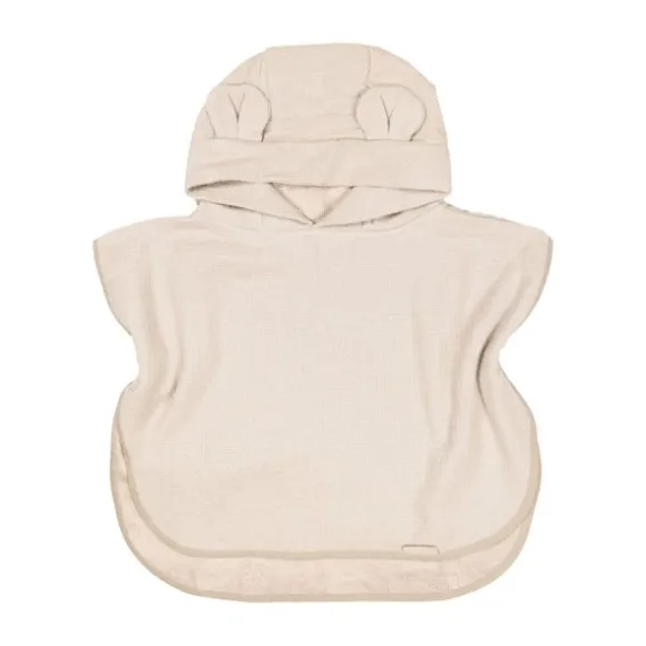 Bamboom Badponcho Baby 0–2 Jaar - Bamboe Wafel Terry - Warm White