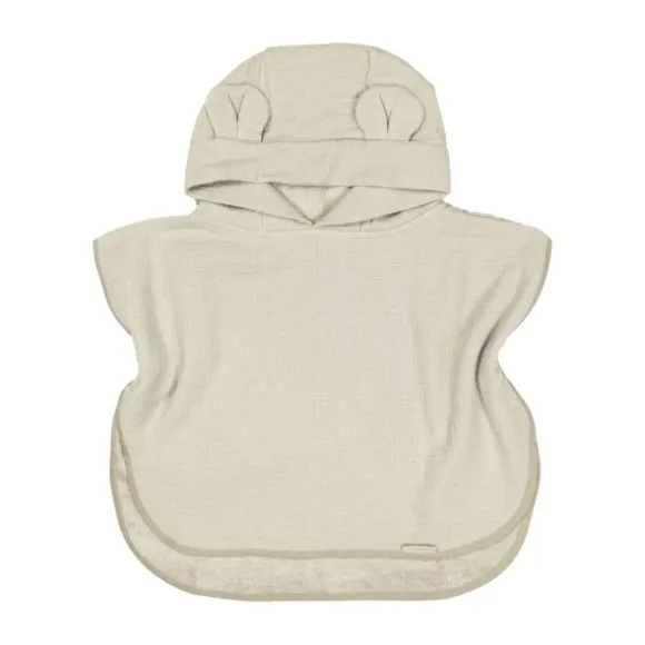 Bamboom Badponcho Baby 0–2 Jaar - Bamboe Wafel Terry - Warm White
