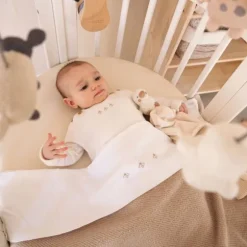 Bamboom Brushed Wiegdeken - 80x80 cm - Melange Sand