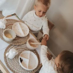 Bamboom Dinerset - Siliconen - Tulips