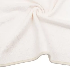 Bamboom Duo Bees Badcape + Washand – 75x75 cm – Off White