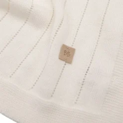 Bamboom Gestreept Wiegdeken - Zomer - Wit - 75 x 100 cm