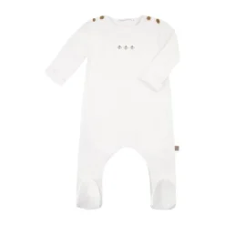 Bamboom Jumpsuit Met Voetjes Bees - Cream