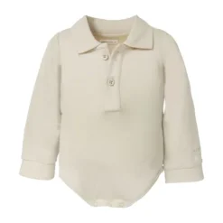 Bamboom Long Sleeve Body Polo - 6 Mnd - Sand