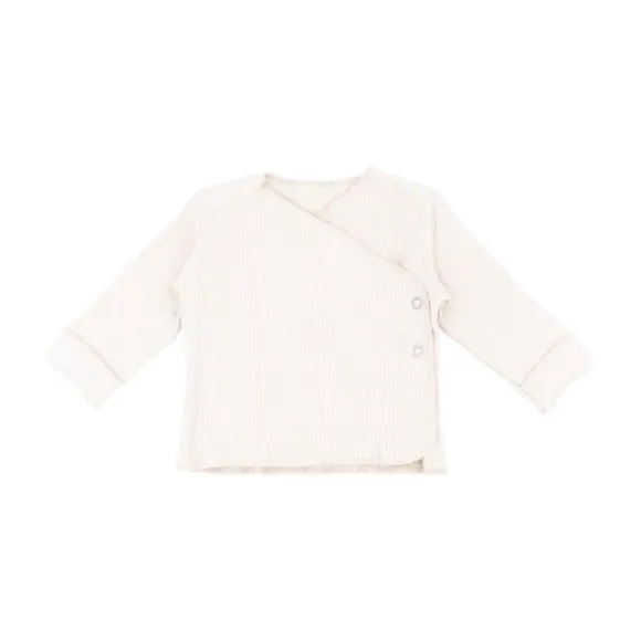 Bamboom Overslagshirt - Pure - Lange Mouw - Creme - 3 Mnd