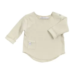 Bamboom T-shirt Lange Mouw - 1 Mnd - Light Khaki