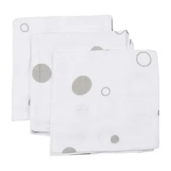 Basicline Bubble Monddoek Grey 3 Stuks