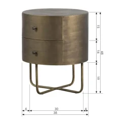 BePureHome Glossy Kastje - Metaal - Antique Brass