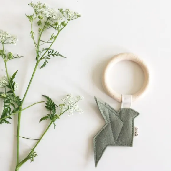 BEZISA Birds Bijtring Pistache Green