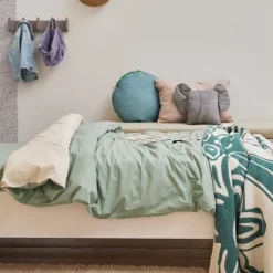 Bibelotte Dekbedovertrek - Zeegroen - 140x220 cm