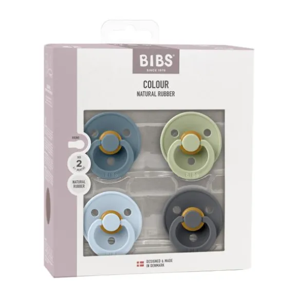 Bibs Colour Fopspeen - 4 Pack - Size 1 - Ivory/Sand/Vanilla/Dark Oak