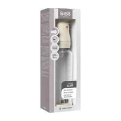 BIBS Fles - Medium Flow - 240 ml - Silicone/Glas - Ivory