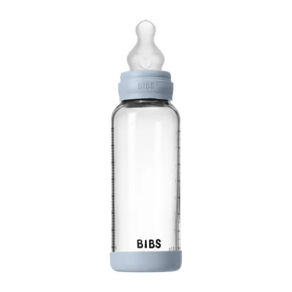 BIBS Fles - Medium Flow - 240 ml - Silicone/Glas - Ivory