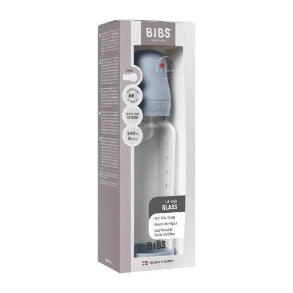 BIBS Fles - Medium Flow - 240 ml - Silicone/Glas - Ivory