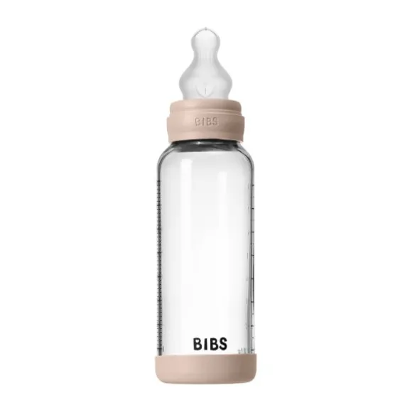 BIBS Fles - Medium Flow - 240 ml - Silicone/Glas - Ivory