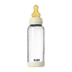 BIBS Fles - Medium Flow - 240 ml - Glas/Latex - Ivory
