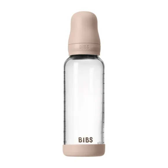 BIBS Fles - Medium Flow - 240 ml - Glas/Latex - Ivory
