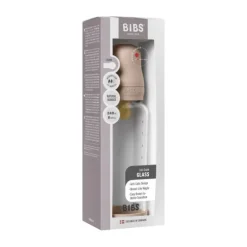 BIBS Fles - Medium Flow - 240 ml - Glas/Latex - Ivory