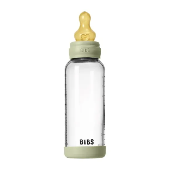 BIBS Fles - Medium Flow - 240 ml - Glas/Latex - Ivory