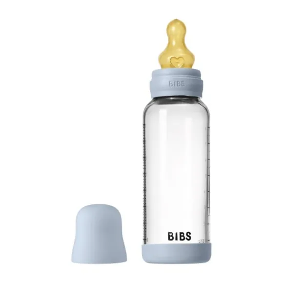 BIBS Fles - Medium Flow - 240 ml - Glas/Latex - Ivory