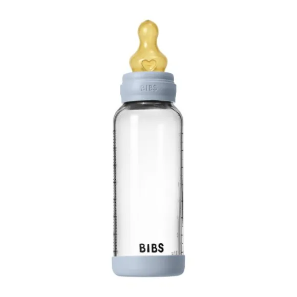 BIBS Fles - Medium Flow - 240 ml - Glas/Latex - Ivory