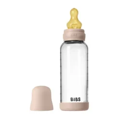 BIBS Fles - Medium Flow - 240 ml - Glas/Latex - Ivory