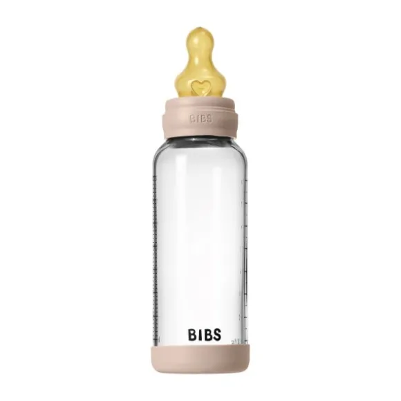 BIBS Fles - Medium Flow - 240 ml - Glas/Latex - Ivory