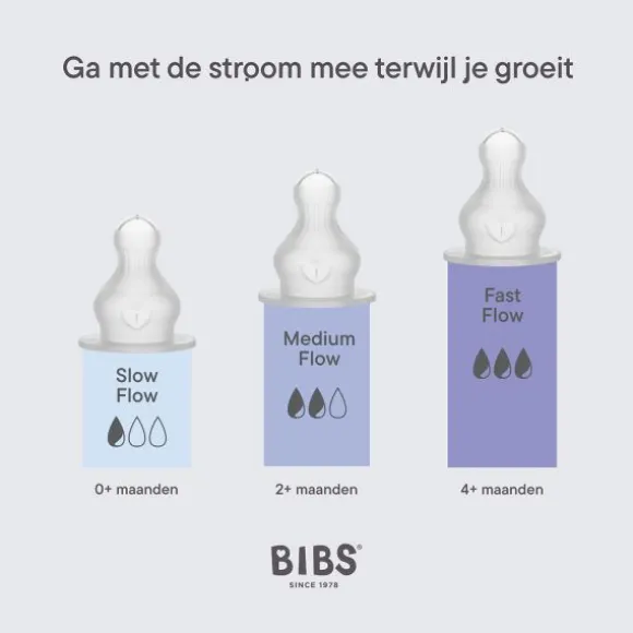 BIBS Flesspeen Rond - Fast Flow - 2 Pack - Silicone