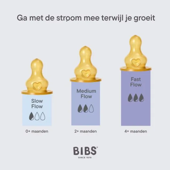 BIBS Flesspeen Rond - Slow Flow - 2 Pack - Latex