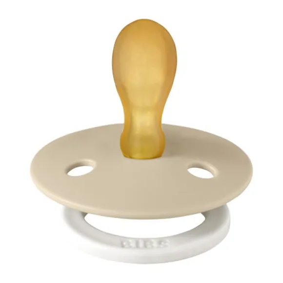 BiBs Glow In The Dark Fopspeen - Symmetrisch - 2 Stuks - 0-6 Mnd - Blush/Vanilla