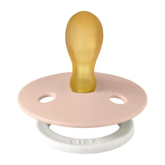 BiBs Glow In The Dark Fopspeen - Symmetrisch - 2 Stuks - 0-6 Mnd - Blush/Vanilla