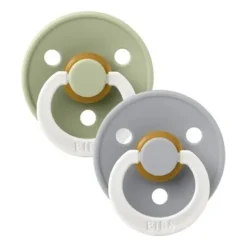 BiBs Glow In The Dark Fopspeen - Symmetrisch - 2 Stuks - 0-6 Mnd - Blush/Vanilla