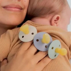 BiBs Glow In The Dark Fopspeen - Symmetrisch - 2 Stuks - 0-6 Mnd - Blush/Vanilla