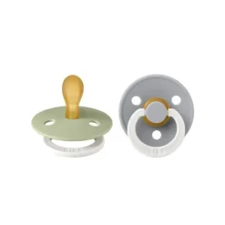 BiBs Glow In The Dark Fopspeen - Symmetrisch - 2 Stuks - 0-6 Mnd - Blush/Vanilla