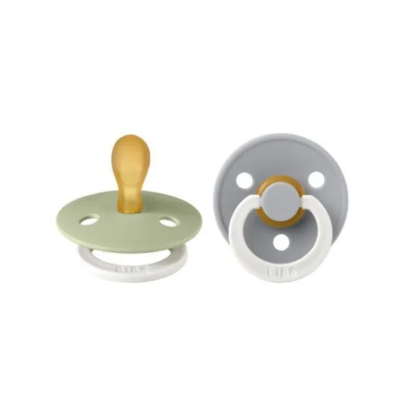 BiBs Glow In The Dark Fopspeen - Symmetrisch - 2 Stuks - 0-6 Mnd - Blush/Vanilla