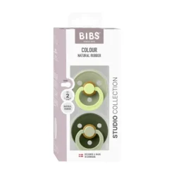 BiBs Studio Fusion Fopspeen - Rond - 2 Stuks - 0-6 Mnd - Blush/Woodchuck