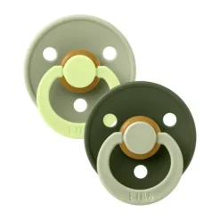 BiBs Studio Fusion Fopspeen - Rond - 2 Stuks - 0-6 Mnd - Blush/Woodchuck