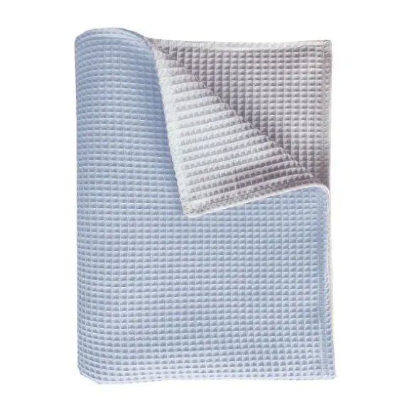 Bink Bedding Pique Ledikantdeken Dusty / Wit 100 x 150 cm