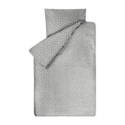 Bink Bedding Stars Dekbedovertrek Grijs 120 x 150 cm