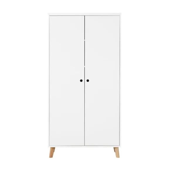 BLN Kids Sacha Kledingkast White / Natural 2-Deurs