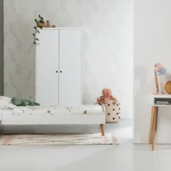 BLN Kids Sacha Kledingkast White / Natural 2-Deurs